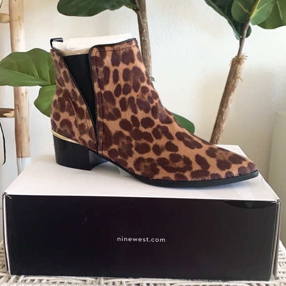 Nine West Shoes - 15. Nine West Hartyn Pointed Toe Leopard Bootie